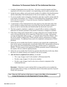 Directions To Personnel Clerks Of The Uniformed Services