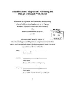 Nuclear  Electric  Propulsion:  Assessing  the