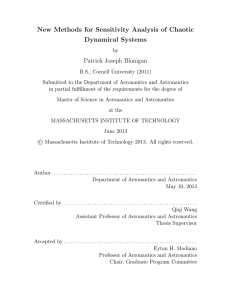 New Methods for Sensitivity Analysis of Chaotic Dynamical Systems Patrick Joseph Blonigan