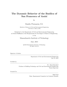 The Dynamic Behavior of the Basilica of San Francesco of Assisi by