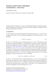 SEVERAL FIXED POINT THEOREMS CONCERNING τ