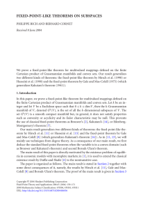 FIXED-POINT-LIKE THEOREMS ON SUBSPACES