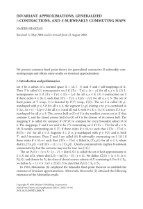 INVARIANT APPROXIMATIONS, GENERALIZED I