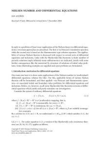 NIELSEN NUMBER AND DIFFERENTIAL EQUATIONS
