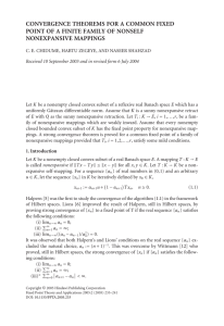 CONVERGENCE THEOREMS FOR A COMMON FIXED NONEXPANSIVE MAPPINGS