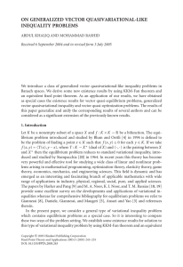 ON GENERALIZED VECTOR QUASIVARIATIONAL-LIKE INEQUALITY PROBLEMS