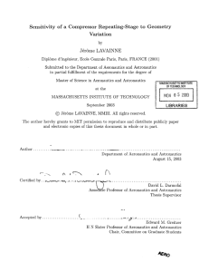 Sensitivity  of  a  Compressor  Repeating-Stage ... Variation Jer6me LAVAINNE