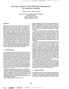 Run-time  Adaptive  Cache  Hierarchy  Management