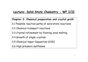 Lecture: Solid State Chemistry - WP I/II