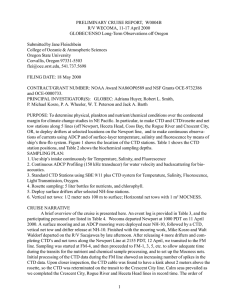 PRELIMINARY CRUISE REPORT,  W0004B R/V WECOMA, 11-17 April 2000