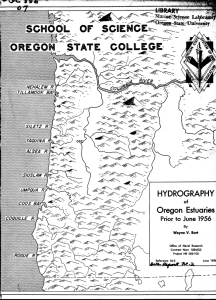 HYDROGRAPHY Oregon Estuaries Prior to June 1956 SLAW R