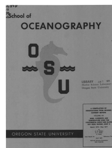 OCEANOGRAPHY of Oregon State