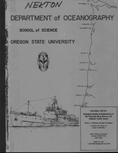 NEE'TO/V DEPARTMENT of OCEANOGRAPHY OREGON STATE UNIVERSITY V