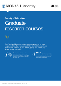 Graduate research courses Faculty of Education