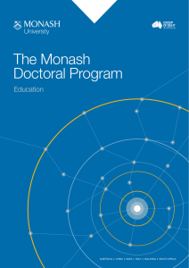 The Monash Doctoral Program Education