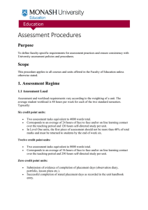 Assessment Procedures Purpose