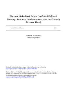 Public Lands and Political Meaning: Ranchers, the Government, and the Property