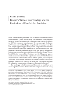 Reagan’s “Gender Gap” Strategy and the Limitations of Free-Market Feminism