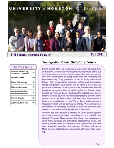 Director’s Note - UH Immigration Clinic Law Center
