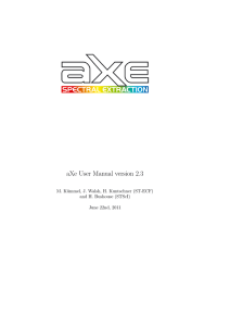 aXe User Manual version 2.3 M. K¨ and H. Bushouse (STScI)