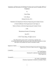 Simulation and Fabrication of GaN-Based Vertical and Lateral Normally-off Power Transistors by