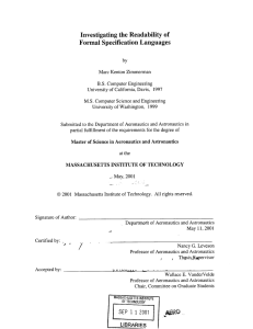 Investigating  the Readability  of Formal Specification  Languages