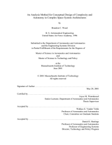 An Analysis Method for Conceptual Design of Complexity and