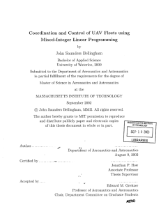 Coordination  and  Control  of  UAV ... Mixed-Integer  Linear Programming John  Saunders  Bellingham