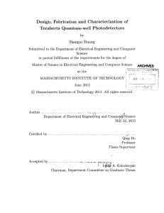 Design,  Fabrication and  Characterization of Terahertz Quantum-well  Photodetectors