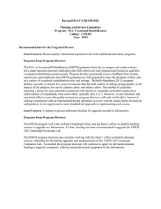 Revised DEAN’S RESPONSE  Planning and Review Committee Program:  M.S. Vocational Rehabilitation