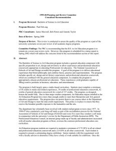 1999-00 Planning and Review Committee Consultant Recommendation  I.