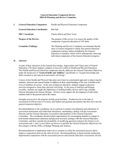 General Education Component Review 2004-05 Planning and Review Committee  I.