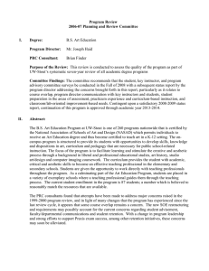 Program Review  2006­07 Planning and Review Committee  I.  Degree: