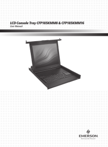 LCD Console Tray CFP185KMM8 &amp; CFP185KMM16 User Manual