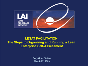 LESAT FACILITATION: The Steps to Organizing and Running a Lean Enterprise Self-Assessment