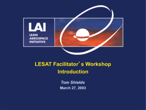 LESAT Facilitator s Workshop Introduction ’