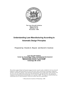 Understanding Lean Manufacturing According to Axiomatic Design Principles