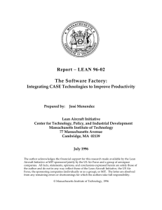 Report – LEAN 96-02 The Software Factory: