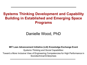 Danielle Wood, PhD  Systems Thinking Development and Capability