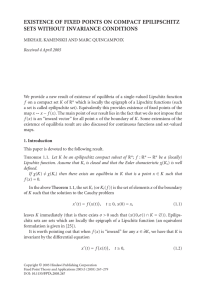 EXISTENCE OF FIXED POINTS ON COMPACT EPILIPSCHITZ SETS WITHOUT INVARIANCE CONDITIONS