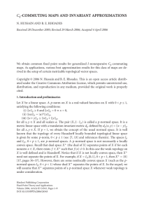 C -COMMUTING MAPS AND INVARIANT APPROXIMATIONS