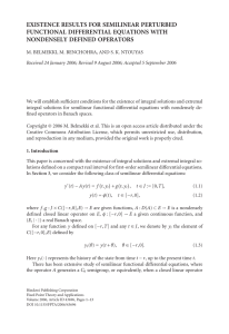 EXISTENCE RESULTS FOR SEMILINEAR PERTURBED FUNCTIONAL DIFFERENTIAL EQUATIONS WITH NONDENSELY DEFINED OPERATORS