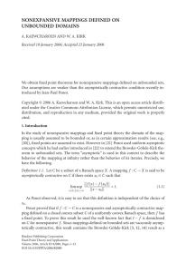 NONEXPANSIVE MAPPINGS DEFINED ON UNBOUNDED DOMAINS