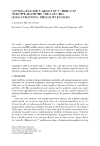 CONVERGENCE AND STABILITY OF A THREE-STEP ITERATIVE ALGORITHM FOR A GENERAL