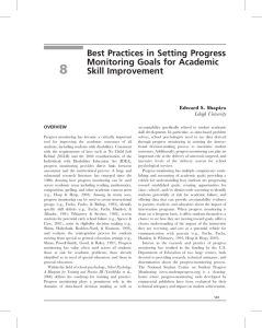 8 Best Practices in Setting Progress Monitoring Goals for Academic Skill Improvement