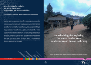 A methodology for exploring the interaction between statelessness and human trafficking