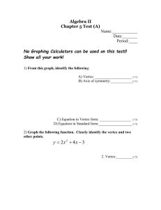Algebra II Chapter 5 Test (A)  Period:____