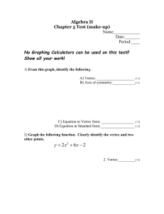 Algebra II Chapter 5 Test (make-up)  Period:____