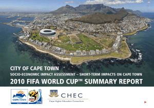 2010 FIFA WORLD CUP SUMMARY REPORT CITY OF CAPE TOWN