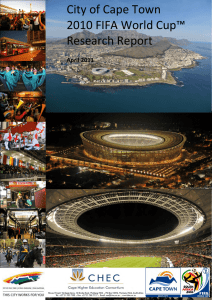 City of Cape Town 2010 FIFA World Cup™ Research Report